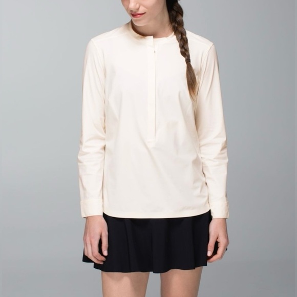 2014 Lululemon Get It On Blouse Angel Wing White Long Sleeve - Retired Rare - Picture 2 of 14